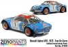 Zero Paints 1673 Renault Alpine A110 – 1973 – Tour De Corse Red - White - Blue Paint Set 3x30ml
